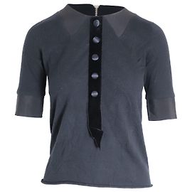 Camiseta con detalle de botones Marc Jacobs en algodón negro Negro