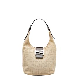 Fendi-Zucca Canvas Mini Shoulder Bag 26686-Brown