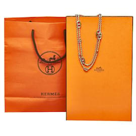 Hermès-Farandole Long Necklace-Silvery