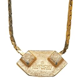 Givenchy-Collar con colgante con logotipo de Givenchy Collar de metal en buen estado-Dorado