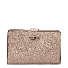 Kate Spade Tinsel Glitter Fabric Bifold Wallet K9254 in Excellent Condition Pink