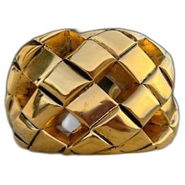 Chanel-Brazalete chanel chapado en oro-Dorado