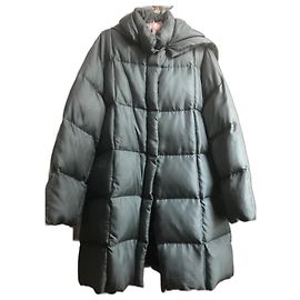 Salvatore Ferragamo Parka de seda Azul claro