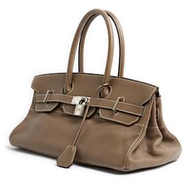 Hermès-Birkin Shoulder 40 JPG Etoupe Togo Silver HDW-Taupe
