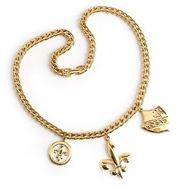 Colar Givenchy com 3 pingentes dourado Dourado