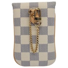 Louis Vuitton-LOUIS VUITTON Damier Azur Etui Telephonne MM Cell Phone Case N60026 auth 51994-Autre
