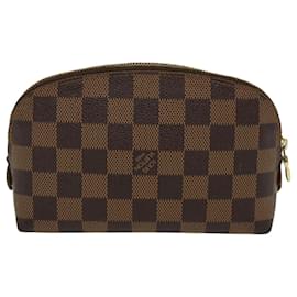 Louis Vuitton-LOUIS VUITTON Damier Ebene Pochette Cosmetic PM Pouch N47516 LV Auth 52290-Other