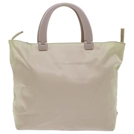 Prada-PRADA Hand Bag Nylon Beige Auth cl710-Beige