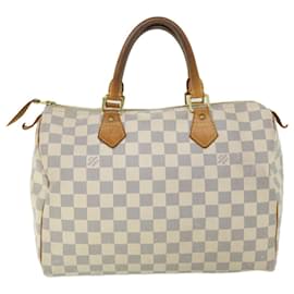 Louis Vuitton-Louis Vuitton Damier Azur Speedy 30 Hand Bag N41533 Auth LV 51986-Autre