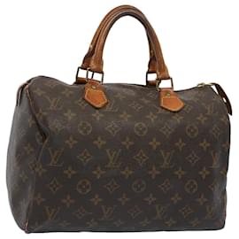 Louis Vuitton-Louis Vuitton Monogram Speedy 30 Hand Bag M41526 LV Auth 51183-Monogram