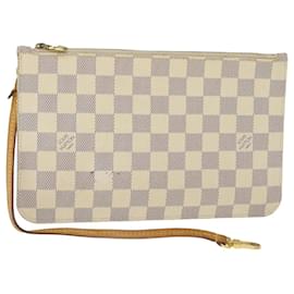 Louis Vuitton-Bolsa LOUIS VUITTON Damier Azur Neverfull MM LV Auth 52451-Outro