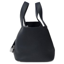 Hermès HERMES Picotin Bag in Black Leather - 101425 Black