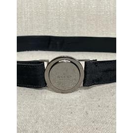 Gucci-GUCCI Cinture T.cm 80 stoffa-Nero