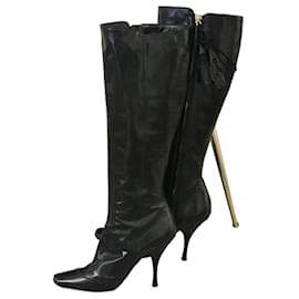 Louis Vuitton-LOUIS VUITTON  Boots T.eu 37.5 leather-Black
