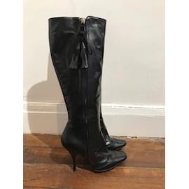 Louis Vuitton-LOUIS VUITTON  Boots T.eu 37.5 leather-Black