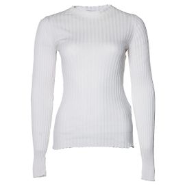 Autre Marque Anine Bin, Geripptes Stretch-Top in Weiß Weiß