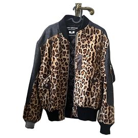 Chaqueta Bomber Junya Watanabe Estampado Leopardo Piel Sintética Estampado de leopardo