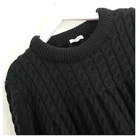 Manoush-Manoush fluted cable knit jumper-Dark green