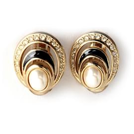 Christian Dior-CD earrings-Golden