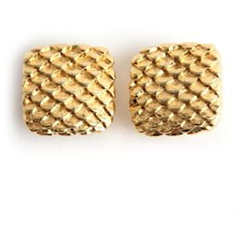 Givenchy-Givenchy square earclips-Golden