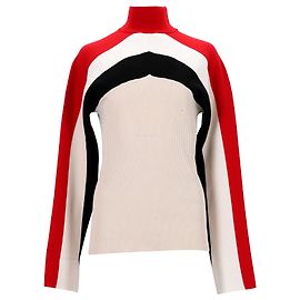 Pull en maille à col roulé Jil Sander en coton crème Blanc Écru