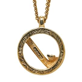 Givenchy-Givenchy Golf Pendant Necklace Metal Necklace in Good condition-Golden