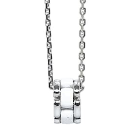 Chanel-Chanel K18WG Ultra Necklace for Women in Great Condition-White