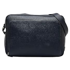 Prada-Saffiano Zip Around Messenger Bag VA0998-Black