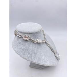 Autre Marque-NICHT SIGN / UNSIGNED Halsketten T.  Kristall-Silber