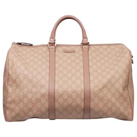 Gucci-Brown canvas monogram duffle bag-Other