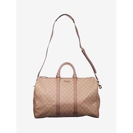 Gucci-Brown canvas monogram duffle bag-Other