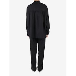 Isabel Marant Etoile-Conjunto blusa e calça preta - tamanho UK 12-Preto