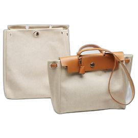 Hermès Herbag Modular Marrom Bege