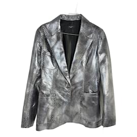 Alaïa Alaia jacket in python size 38 Silvery