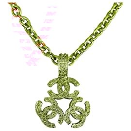 Chanel-Chanel Gold CC Trinity Pendant Necklace-Golden