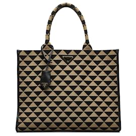 Prada-Prada Brown Symbole Triangolo Tote-Brown