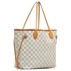 LOUIS VUITTON LV N51186 Saleya PM Damier Azur White Leather Hand Tote Bag  Used
