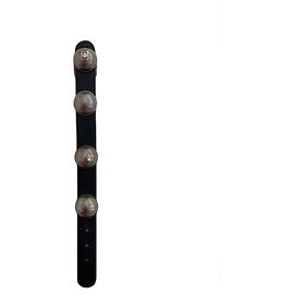 Chanel Black Leather Bracelet Black