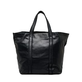 Prada-Leather Tote Bag-Black