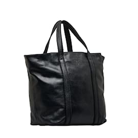 Prada-Leather Tote Bag-Black