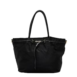 Prada-Tessuto Logo Tote Bag BN1755-Black