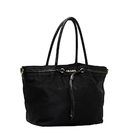 Prada-Tessuto Logo Tote Bag BN1755-Black