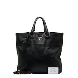 Prada-Leather Tote Bag BN1713-Black