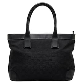 Gucci-GG Canvas Handbag 002 1119-Black
