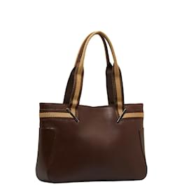 Gucci-Leather Tote Bag 002 1135-Brown