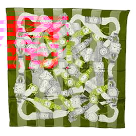 Cartier-Must De Cartier Watch Silk Scarf-Red