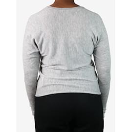 Joseph-Grey V-neckline cashmere top - size L-Grey