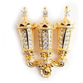 Kenneth Jay Lane-Paris latern brooch hanger-Golden,Gold hardware