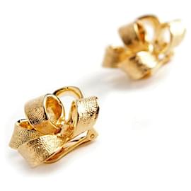 Kenneth Jay Lane-Bow earrings-Golden