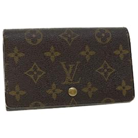 Louis Vuitton-LOUIS VUITTON Monogram Porte Monnaie Billets Tresor Portafoglio M61730 LV Aut 52459-Monogramma